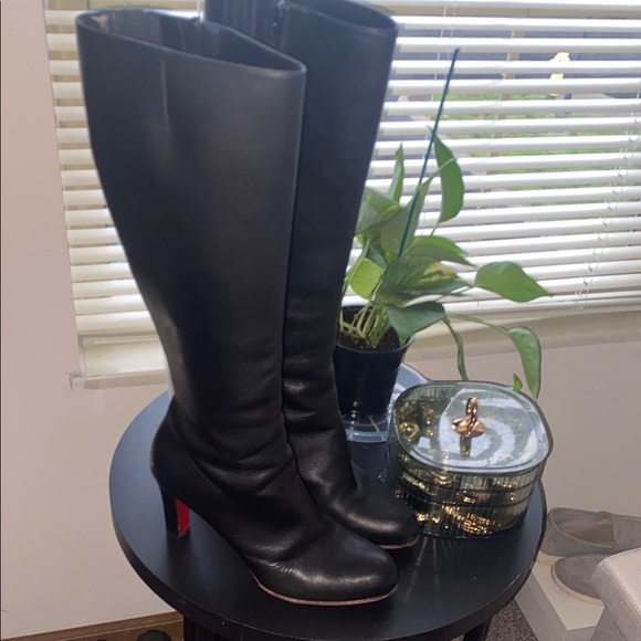 Christian Louboutin Black Heeled Boots - Picture 1 of 4